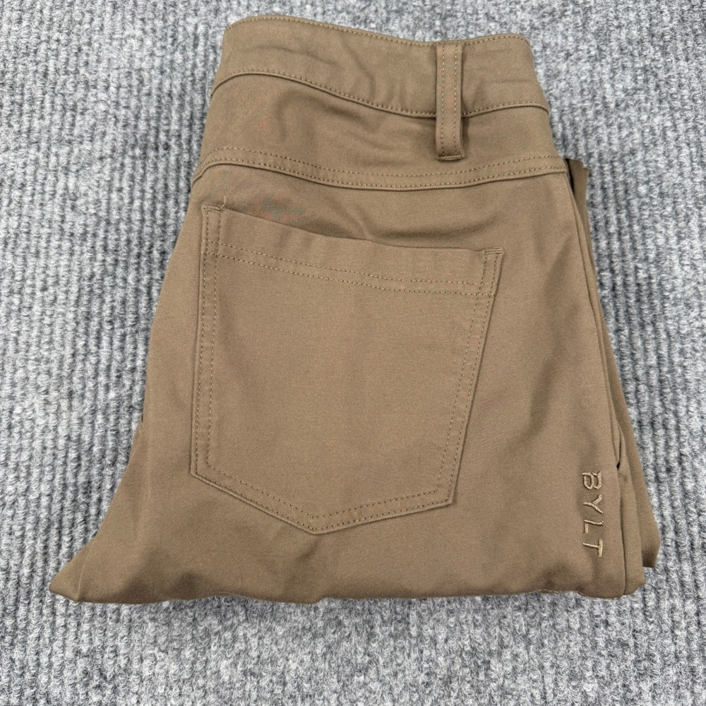 BYLT Everyday Pant 2.0 Mens 32 Green Slim Fit Chino Trousers Stretch Work Casual